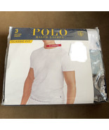 Polo Ralph Lauren Classic Fit Cotton Crewneck TShirts 3 Pk White Blue 2X... - £31.45 GBP