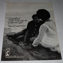 Eddie Floyd Cash Box Magazine Photo Ad Vintage 1970 California Girl Stax Label - £16.02 GBP