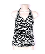 Catalina Women&#39;s Halter Bikini Swimsuit Top Size Small Zebra Print - $21.78