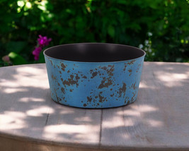 12&quot; Blue Recycled Plastic Indoor Outdoor Round Pot Planter - $79.46 CAD