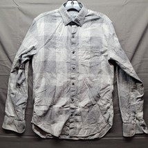 Bonobos Gray White Plaid Cotton Slim Fit Long Sleeve Button Down Shirt Sz Small - £13.61 GBP