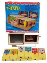 VTG 1977 Fisher-Price Movie Viewer Theater #463 w/8 Movie Cartridges &amp; Box - £93.41 GBP
