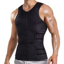 Fitness Training Slim Sweat Sauna Vest, Weigh Loss Double Belt Waist-Medium - $24.99