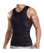 Fitness Training Slim Sweat Sauna Vest, Weigh Loss Double Belt Waist-Medium - $34.16 CAD