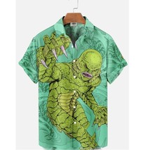 Monster Movie Creature from the Black Lagoon 3D Printed Unisex Button Up Shirt - £8.17 GBP+