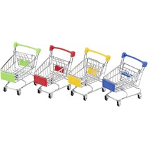 Mini Shopping Cart - 4-Pack Desk Organizers, Pen Pencil Holder Storage - £29.29 GBP