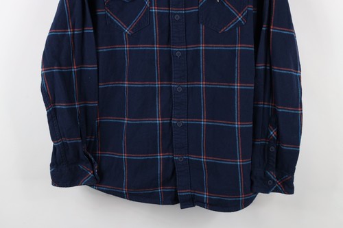 Vtg Hurley Surfing Mens Large Faded Spell Out Hooded Flannel Button Shirt Jacket Item image 3