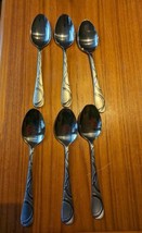 International GARLAND FROST Set of 6   7-3/8" Soup Spoons Stainless - £11.35 GBP