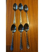 International GARLAND FROST Set of 6   7-3/8&quot; Soup Spoons Stainless - £11.41 GBP