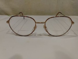 Vintage AO Saftey Tortoise &amp; Gold Metal Oval 90s Glasses Z87 CC22  54 19 145 - £75.90 GBP