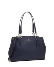 Coach F57520 Medium Christie Carryall Leather Handbag Satchel Bag Black - £111.88 GBP