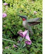 Motion Activated Singing Hummingbird on Foxglove-Garden Statue,  Home Decor - £31.45 GBP