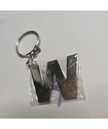 Key Ring Keychain W Or M Letter Silver Tone Color Metal 1.5&quot; Long 1.25&quot; ... - $7.68