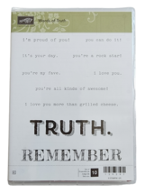 Stampin Up! Stamp set Words Of Truth Rubber Phrases Sayings Preowned Remember - £4.30 GBP