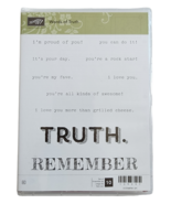 Stampin Up! Stamp set Words Of Truth Rubber Phrases Sayings Preowned Rem... - £4.33 GBP