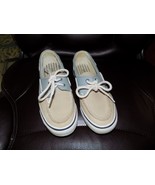Sperry Top-Sider Brown Blue Canvas Sneakers Size 6.5 Women&#39;s EUC - €29,27 EUR