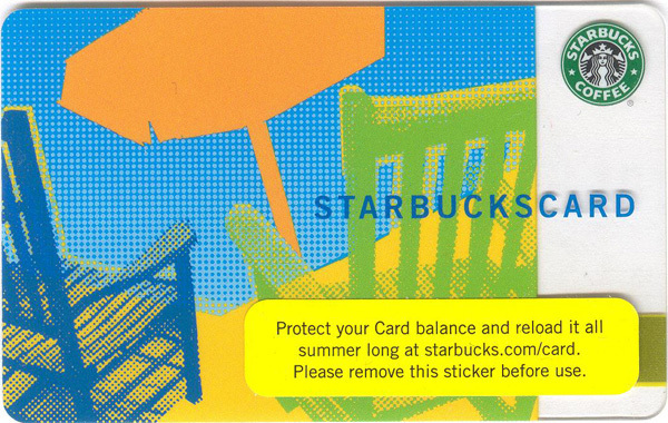 Starbucks 2007 Orange Umbrella Front Porch Collectible Gift Card New No Value - £4.78 GBP