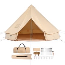 VEVOR Canvas Glamping Bell Tent 5-8 Person Waterproof Spacious Luxury Camping - $627.08 CAD