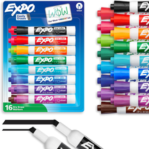 Dry Erase Markers, Low Odor Ink, Assorted Colors, Chisel Tip, 16 Count -... - $20.33