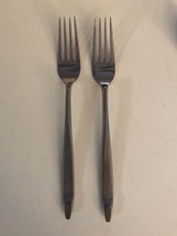 Nasco Crestwood Stainless Steel 2 Dinner Forks Silverware Flatware Made in Japan - £9.19 GBP