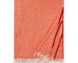 Sferra Ciarra Orange 100% Cashmere Throw Blanket Tangerine Lightweight S... - $114.00