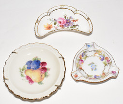 Vintage Empress Germany Bavaria Royal Crown Derby Porcelain Plates Bowl 3pcs - £7.95 GBP