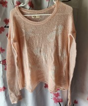 Women&#39;s Hollister Co Pink Pullover Seahorse Starfish Sweater Size XS/S - £31.46 GBP