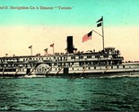 R and O Navigation Co Steamer Toronto 1910s Vtg Postcared UNP Unused - $18.16