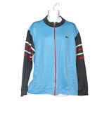 Vintage Mens Lacoste Sport Track Jacket Baby Blue Gray Red 31&quot;L XL XXL S... - £63.33 GBP