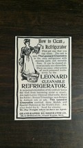 Vintage 1894 Leonard Cleanable Refrigerator  Original Ad 721 - $6.64