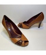 Antonio Melani Women’s Peep Toe High Heels Size 8-1/2 Leather - €12,89 EUR