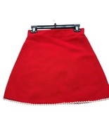 Sandro Violette Beaded Trim Mini Skirt Rouge Size 38 US 6 New with tags - $101.11 CAD