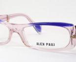 ALEK PAUL AP2041 163 Transparent Lila/Blau Handgefertigt Brille 55-16-135mm - $195.02