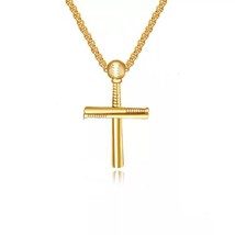 Gold Cross Necklace for men or Women - Men&#39;s Necklace - 316L Stainless Steel - £39.95 GBP