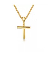 Gold Cross Necklace for men or Women - Men&#39;s Necklace - 316L Stainless S... - $49.99