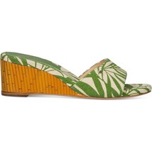 Kate Spade NY Women Wedge Heel Slide Sandal Meena Size US 7.5B Green Palm Fronds - £80.41 GBP