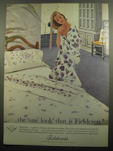 1960 Fieldcrest Fascination Linens Ad - The one look that is Fieldcrest - $14.99