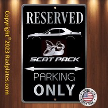 Challenger Scat Pack Brushed Aluminum and translucent Classy Black Sign. - £15.40 GBP