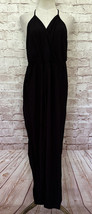Lulus Jumpsuit SMALL Black Spaghetti Strap NEW Straight Jogger Leg Pocke... - £27.85 GBP