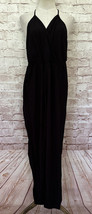 Lulus Jumpsuit SMALL Black Spaghetti Strap NEW Straight Jogger Leg Pocke... - £27.50 GBP