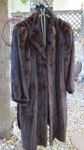 Very Finest Mahogany Full Length Natural Ranch Mink Fur Coat HENIG FURS 53&quot; long - £2,363.98 GBP