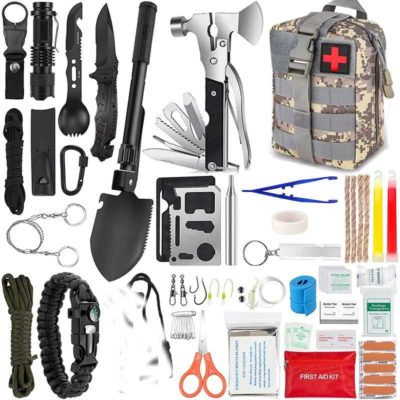 142pcs Survival First Aid Kit Outdoor Gear Emergency Tactical Self Defense IFAK - £84.11 GBP