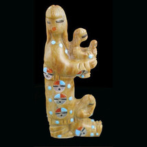 Vintage Zuni Indian Mother w Children STORYTELLER Fetish Carved by Randy Lucio - £260.42 GBP
