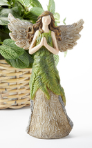 Delton Beautiful Green Fern Spring Fairy, Resin 5.9&quot; x 9.6&quot; - £19.61 GBP
