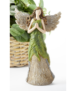 Delton Beautiful Green Fern Spring Fairy, Resin 5.9&quot; x 9.6&quot; - £19.95 GBP
