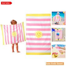 Cute Pink Kids Beach Towel – Absorbent Microfiber, 50 x 30 Inch for Fun ... - $30.64