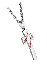 Baseball Necklaces for Men Teen Boys, Stainless 22 - £49.12 GBP