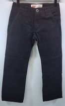 L) Boys Levi's 505 Size 8 Regular Cotton Velour Black Pants W24" x L22" - $11.87