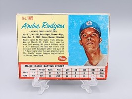 1962 Post Cereal Baseball Card Handcut #185 Andre Rogers Chicago Cubs - £5.16 GBP