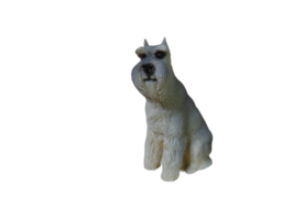 Vintage Hand Painted Schnauzer Dog 3.75 Inches Resin - $14.85